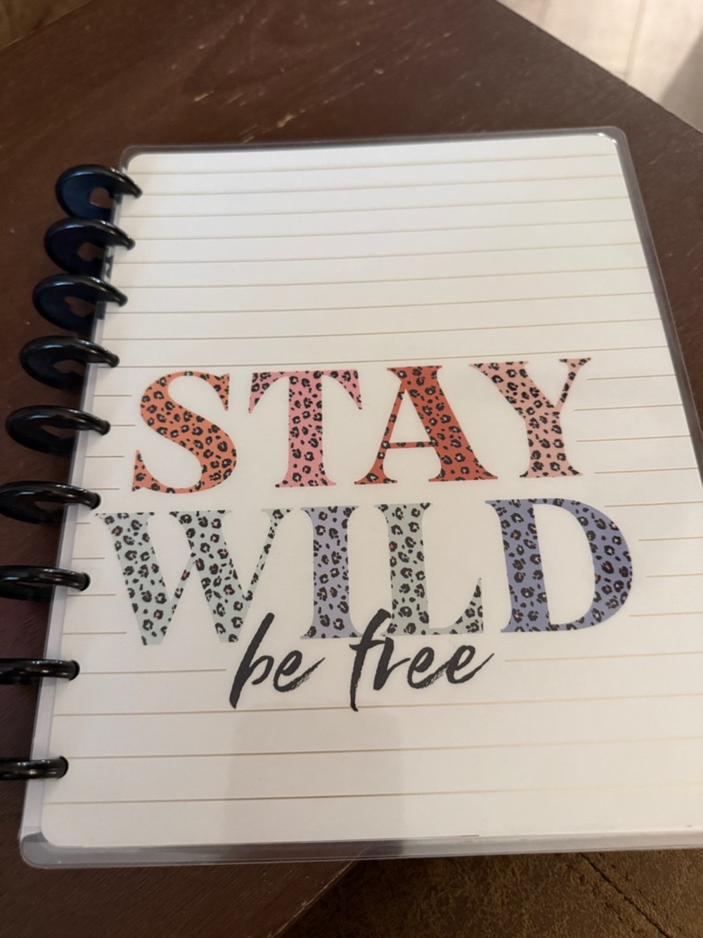The Happy Planner Stay Wild Be Free Notebook - Multicolor Leopard Print